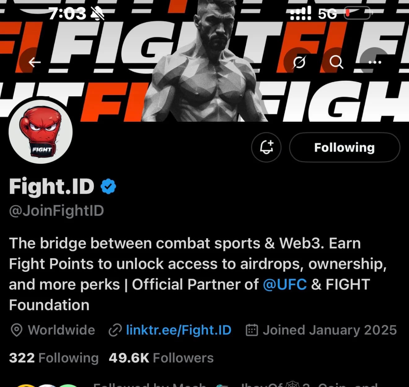 Fight.ID Twitter follower count before using TweetBoost